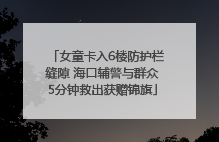 女童卡入6楼防护栏缝隙 海口辅警与群众5分钟救出获赠锦旗