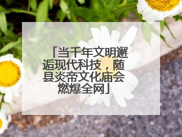 当千年文明邂逅现代科技，随县炎帝文化庙会燃爆全网