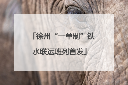徐州“一单制”铁水联运班列首发