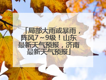 局部大雨或暴雨，阵风7～9级！山东最新天气预报，济南最新天气预报