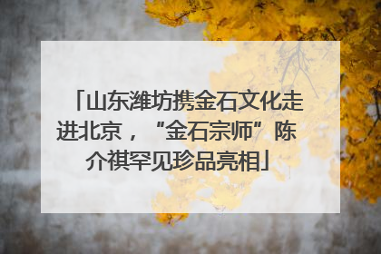 山东潍坊携金石文化走进北京,“金石宗师”陈介祺罕见珍品亮相