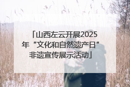 山西左云开展2025年“文化和自然遗产日”非遗宣传展示活动