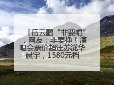 岳云鹏“非要唱”，网友：非要挣！演唱会票价超汪苏泷华晨宇，1580元档20秒抢空