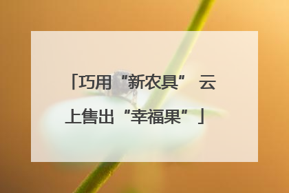 巧用“新农具” 云上售出“幸福果”