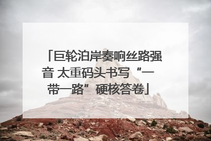 巨轮泊岸奏响丝路强音 太重码头书写“一带一路”硬核答卷