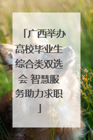 广西举办高校毕业生综合类双选会 智慧服务助力求职