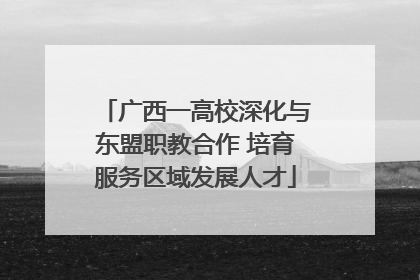 广西一高校深化与东盟职教合作 培育服务区域发展人才