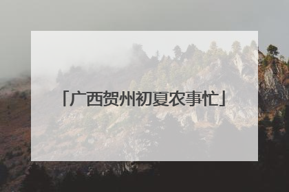 广西贺州初夏农事忙