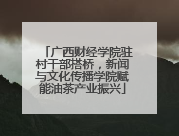 广西财经学院驻村干部搭桥，新闻与文化传播学院赋能油茶产业振兴