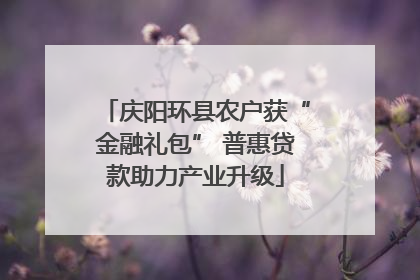 庆阳环县农户获“金融礼包” 普惠贷款助力产业升级