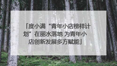 度小满“青年小店榜样计划”在丽水落地 为青年小店创新发展多方赋能
