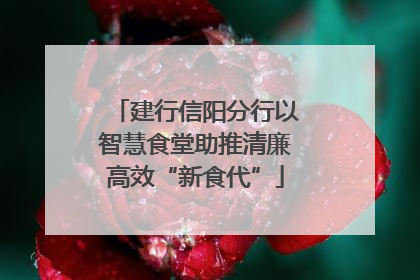 建行信阳分行以智慧食堂助推清廉高效“新食代”