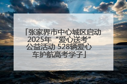 张家界市中心城区启动2025年“爱心送考”公益活动 528辆爱心车护航高考学子