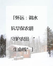 怀远：调水抗旱保农耕 守护农田 “生命线”
