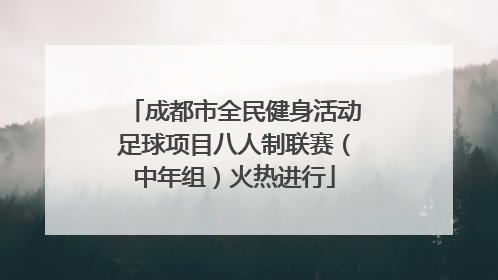 成都市全民健身活动足球项目八人制联赛（中年组）火热进行