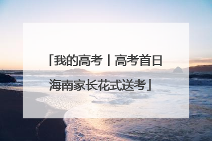 我的高考丨高考首日 海南家长花式送考