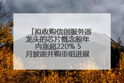 拟收购信创服务器龙头的芯片概念股年内涨超220% 5月披露并购重组进展的A股名单一览