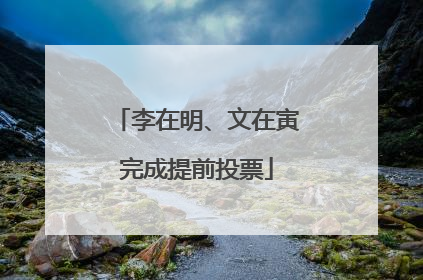 李在明、文在寅完成提前投票