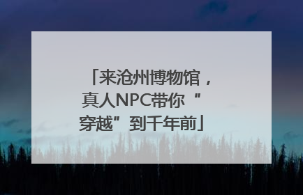 来沧州博物馆，真人NPC带你“穿越”到千年前
