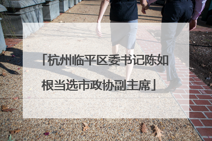 杭州临平区委书记陈如根当选市政协副主席