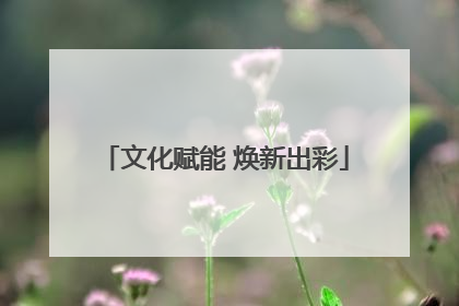 文化赋能 焕新出彩