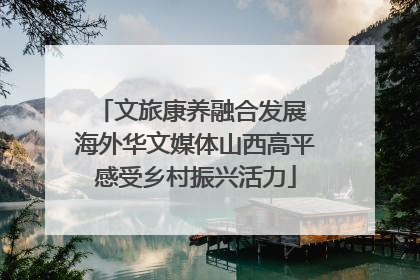 文旅康养融合发展 海外华文媒体山西高平感受乡村振兴活力