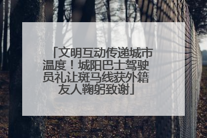 文明互动传递城市温度！城阳巴士驾驶员礼让斑马线获外籍友人鞠躬致谢