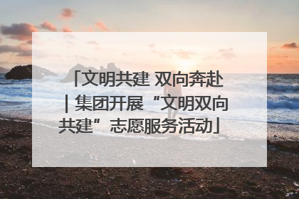 文明共建 双向奔赴｜集团开展“文明双向共建”志愿服务活动