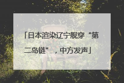 日本渲染辽宁舰穿“第二岛链”，中方发声