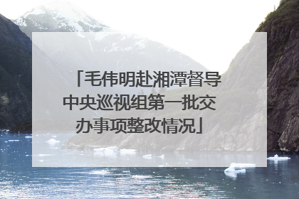 毛伟明赴湘潭督导中央巡视组第一批交办事项整改情况