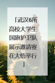 武汉6所高校大学生国旗护卫队展示邀请赛在大悟举行