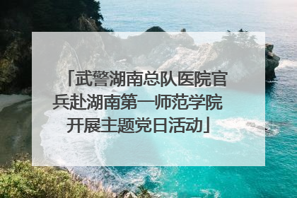 武警湖南总队医院官兵赴湖南第一师范学院开展主题党日活动