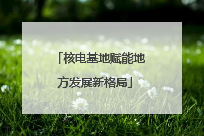 核电基地赋能地方发展新格局