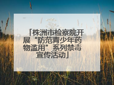 株洲市检察院开展“防范青少年药物滥用”系列禁毒宣传活动