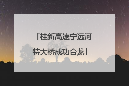 桂新高速宁远河特大桥成功合龙