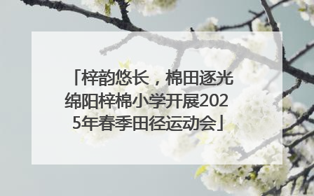 梓韵悠长，棉田逐光 绵阳梓棉小学开展2025年春季田径运动会