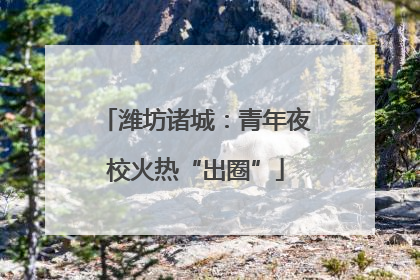 潍坊诸城：青年夜校火热“出圈”
