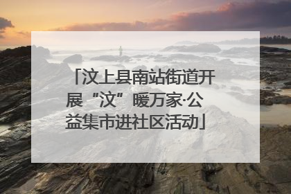 汶上县南站街道开展“汶”暖万家·公益集市进社区活动