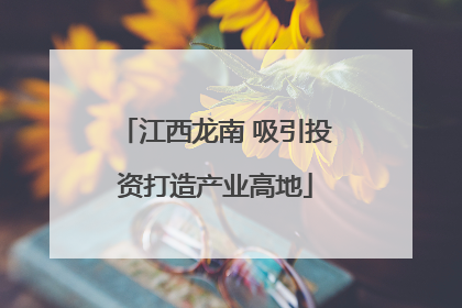 江西龙南 吸引投资打造产业高地