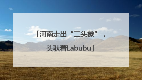 河南走出“三头象”，一头驮着Labubu