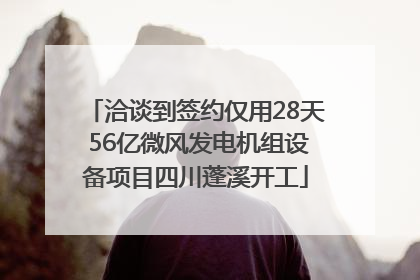 洽谈到签约仅用28天 56亿微风发电机组设备项目四川蓬溪开工