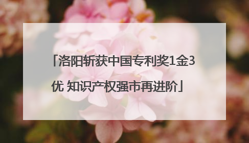洛阳斩获中国专利奖1金3优 知识产权强市再进阶