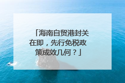 海南自贸港封关在即，先行免税政策成效几何？