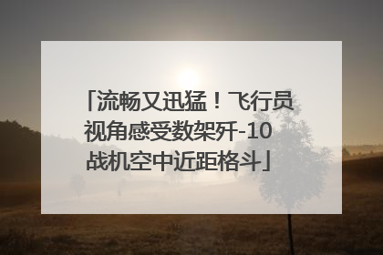 流畅又迅猛！飞行员视角感受数架歼-10战机空中近距格斗