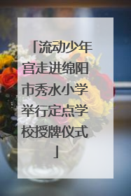 流动少年宫走进绵阳市秀水小学举行定点学校授牌仪式
