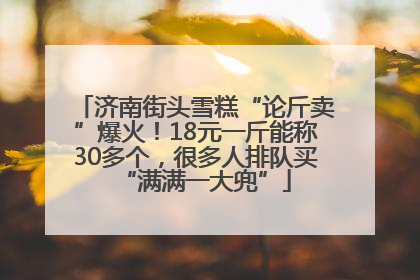 济南街头雪糕“论斤卖”爆火！18元一斤能称30多个，很多人排队买“满满一大兜”
