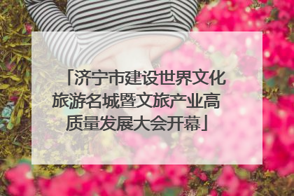 济宁市建设世界文化旅游名城暨文旅产业高质量发展大会开幕