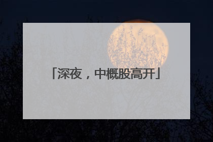 深夜，中概股高开