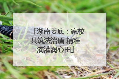 湖南娄底：家校共筑法治盾 精准滴灌润心田