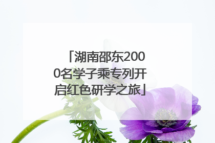 湖南邵东2000名学子乘专列开启红色研学之旅